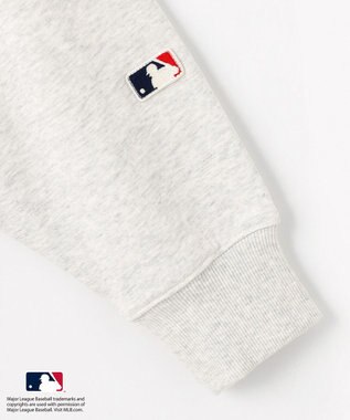 ANY L 【洗濯機可/UVケア】MLB/メジャーリーグベースボール ジップスウェット ライトグレー