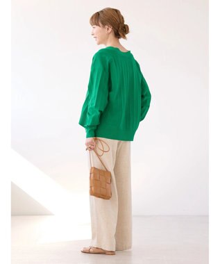 AMERICAN HOLIC 針抜きＶネックニットカーディガン Green