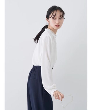 earth music&ecology ２ＷＡＹスタンドフリルブラウス Off White
