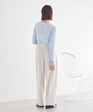 earth music&ecology 微シアーメロープルオーバー Light Blue