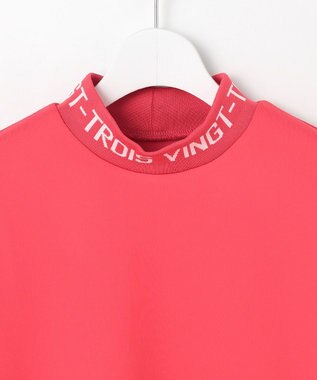 23区GOLF 【WOMEN】ライトダンボール ロゴリブモックネック ピンク系