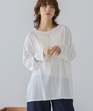 AMERICAN HOLIC スラブ天竺シアープルオーバー Off White