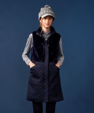 23区GOLF 【WOMEN】つば付き ニット帽 ライトグレー系