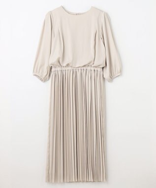 ANY 【ウエストゴム】プリーツワンピース ベージュ