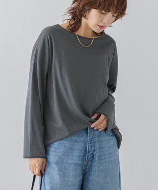 AMERICAN HOLIC スラブ天竺シアープルオーバー Charcoal Gray