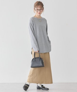 AMERICAN HOLIC クルーネックロングカットプルオーバー Border