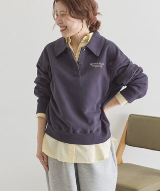 AMERICAN HOLIC 【BEVERLY HILLS POLO CLUB】裏毛ポロスウェット Navy