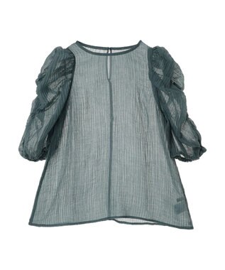 Green Parks ・ＡＮＤ　ＳＥＡＲＣＨ　シアーパワーショルダーブラウス Green