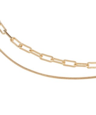 YECCA VECCA マンテルチェーン2連ブレスレット Gold