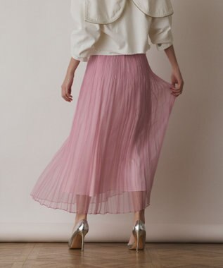 GRACE CONTINENTAL オーガンスパンコールスカート ピンク