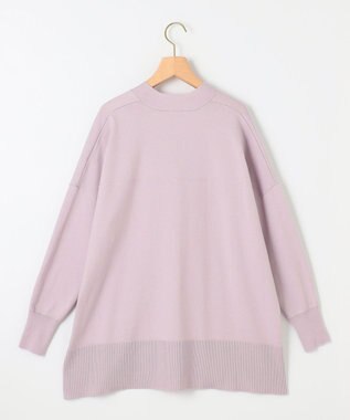 組曲 ビックシルエット カーディガン ライラック系