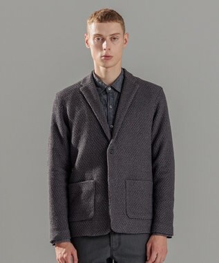 JOSEPH HOMME ストロータックステッチ　ニットジャケット グレー系