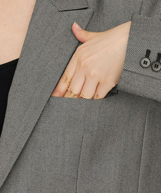 uncrave ヘリンボーンスーツ ジャケット（uncrave WHITE） へリンボーンブラック