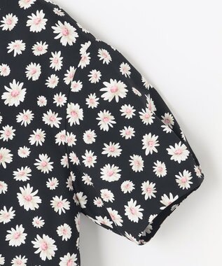 組曲 S 【組曲×setsuko sagittaire】ハイカウントストレッチプリント ブラウス ブラック系6