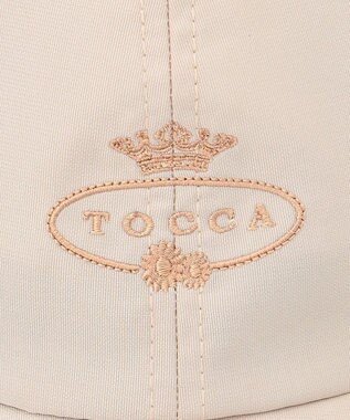TOCCA 【紫外線90%カット・吸水速乾・抗菌防臭・接触冷感・洗える・サイズ調整可・リボン取り外し可】LOGO RIBBON CAP キャップ ベージュ系
