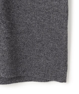 ICB L 【洗える】 エクストラファインメリノリブ Vネックカーディガン グレーラメ系