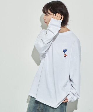 WEGO 【ユニセックス着用ITEM】別注ベンデイビスプランプロゴT（LS） ホワイト