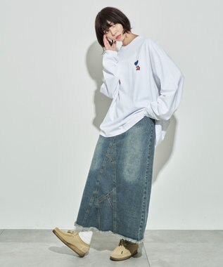 WEGO 【ユニセックス着用ITEM】別注ベンデイビスプランプロゴT（LS） ホワイト