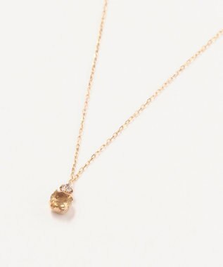 Phoebe 【K10】ジュエルラックネックレス　シトリン/11月誕生石/天然石/全長:40cm ゴールド