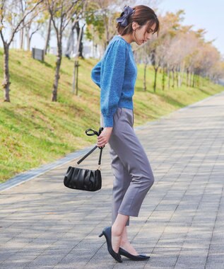 Tiaclasse 【安田美沙子さん着用・2WAY】ギャザーワンハンドルバッグ ブラック