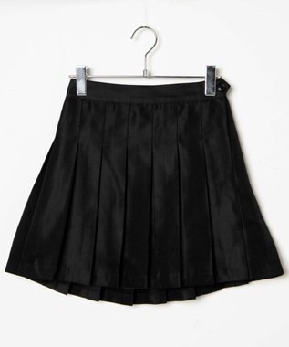 WEGO 【SCHOOLITEM】ポケット付き無地プリーツスカート ブラック