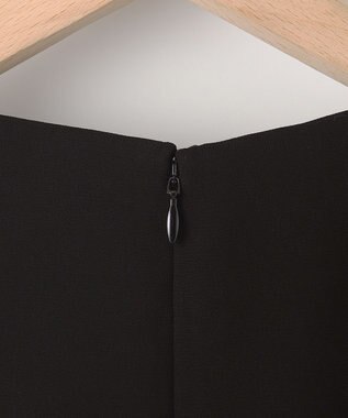 組曲 NOIR 【洗える】ウォッシャブルストレッチバックサテン ジャケット＋ワンピース ブラック系