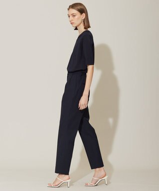 ICB 【接触冷感・UVケア・撥水・洗える】 LooseWeave テーパードパンツ ネイビー系