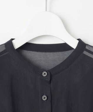 自由区 S 【洗える】シアー ドレス ネイビー