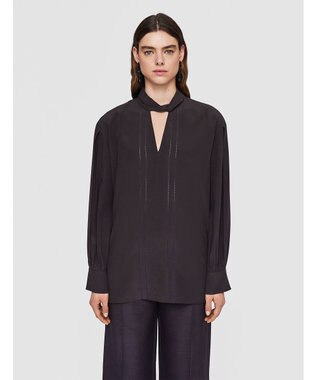 JOSEPH シルク100%ブラウス ブラック Vネック 38サイズ