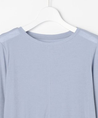 J.PRESS LADIES 【WEB限定】シアーストレッチフライス クルーネック シアー カットソー 【WEB限定】サックス系