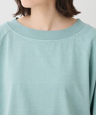 Green Parks ピグメントボートネックプルオーバー Light Blue