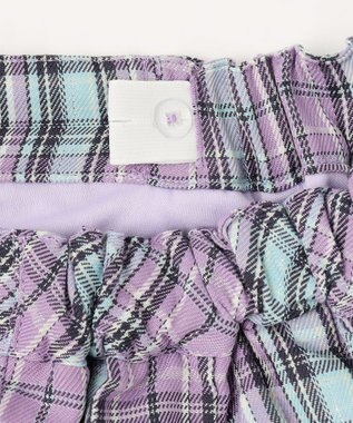 ANY KIDS ラメチェックプリーツスカパン ラベンダー系