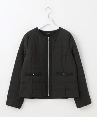 ANY SIS 【2WAY】ノーカラーダウン ジャケット ブラック