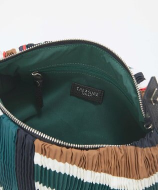 TOPKAPI 【TREASURE TOPKAPI】Plie(プリエ) プリーツスカーフドレープ ミニショルダーバッグ ブラック