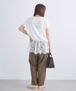Green Parks レースドッキングフレンチプルオーバー White