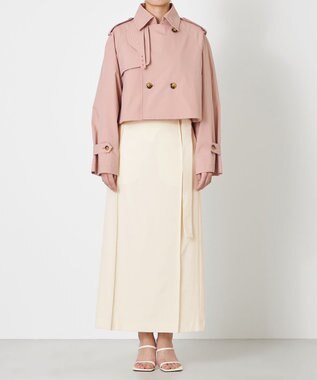 NAVE 【Nave・撥水加工】ショートトレンチ ジャケット ピンク系