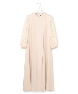 23区 【APPLAUDIR】ノーブルサテン レースコンビドレス シャンパン