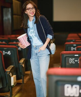 23区 【Oggi3月号掲載】デニム キルティング ショルダーバッグ スカイブルー系