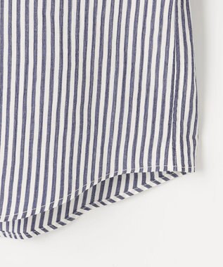 JOSEPH ABBOUD 【イージーケア・JAPANファブリック】ブロックストライプ シャツ ネイビー系1