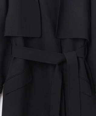 自由区 S 【カタログ掲載・Premium Collection】ウーステッドリバー トレンチコート ブラック系