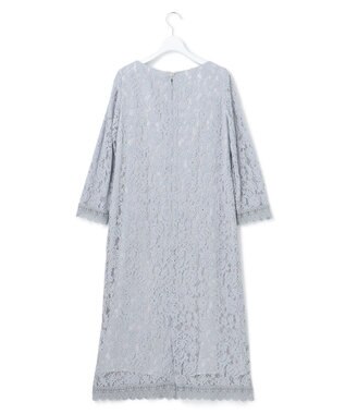 23区 L 【APPLAUDIR】モールフラワーレース ドレス サックスブルー系