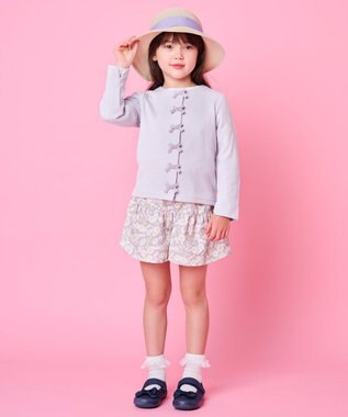 ANY KIDS 総柄フリル キュロット ラベンダー×マーガレット