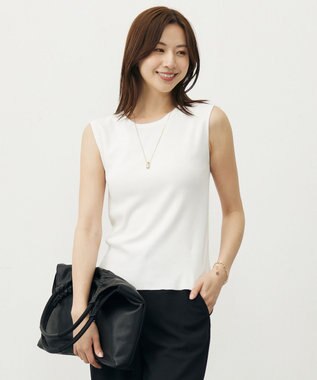 【WEB限定カラーあり・洗える】FINE SLEEVELESS ニット タンクトップ