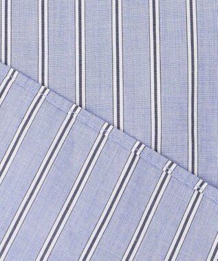 J.PRESS YORK STREET 【UNISEX】タイプライターストライプ バンドカラーシャツ サックスブルー系1