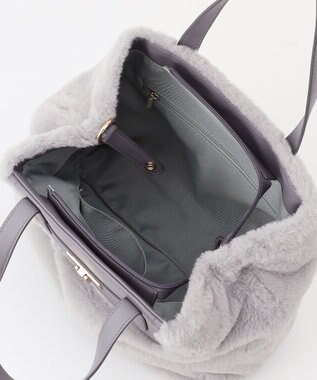 ANY SIS 【2WAY】ベルトメタルファートート バッグ ライトグレー