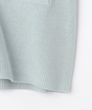 J.PRESS LADIES L ORGANIC GASS COTTON クルーネック カーディガン スモーキーミント系