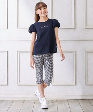 ANY KIDS 接触冷感 しろくま パンツ ブラック×ギンガム