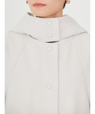 AMERICAN HOLIC 中空ＦＩＢＥＲ２ＷＡＹフード付きコート Light Gray