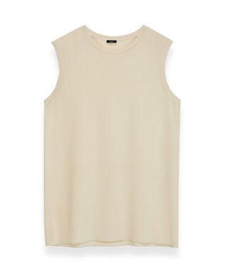 JOSEPH クレープ  ド  ソワ　スリーブレス Oat