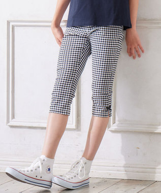 ANY KIDS 接触冷感 しろくま パンツ ブラック×ギンガム